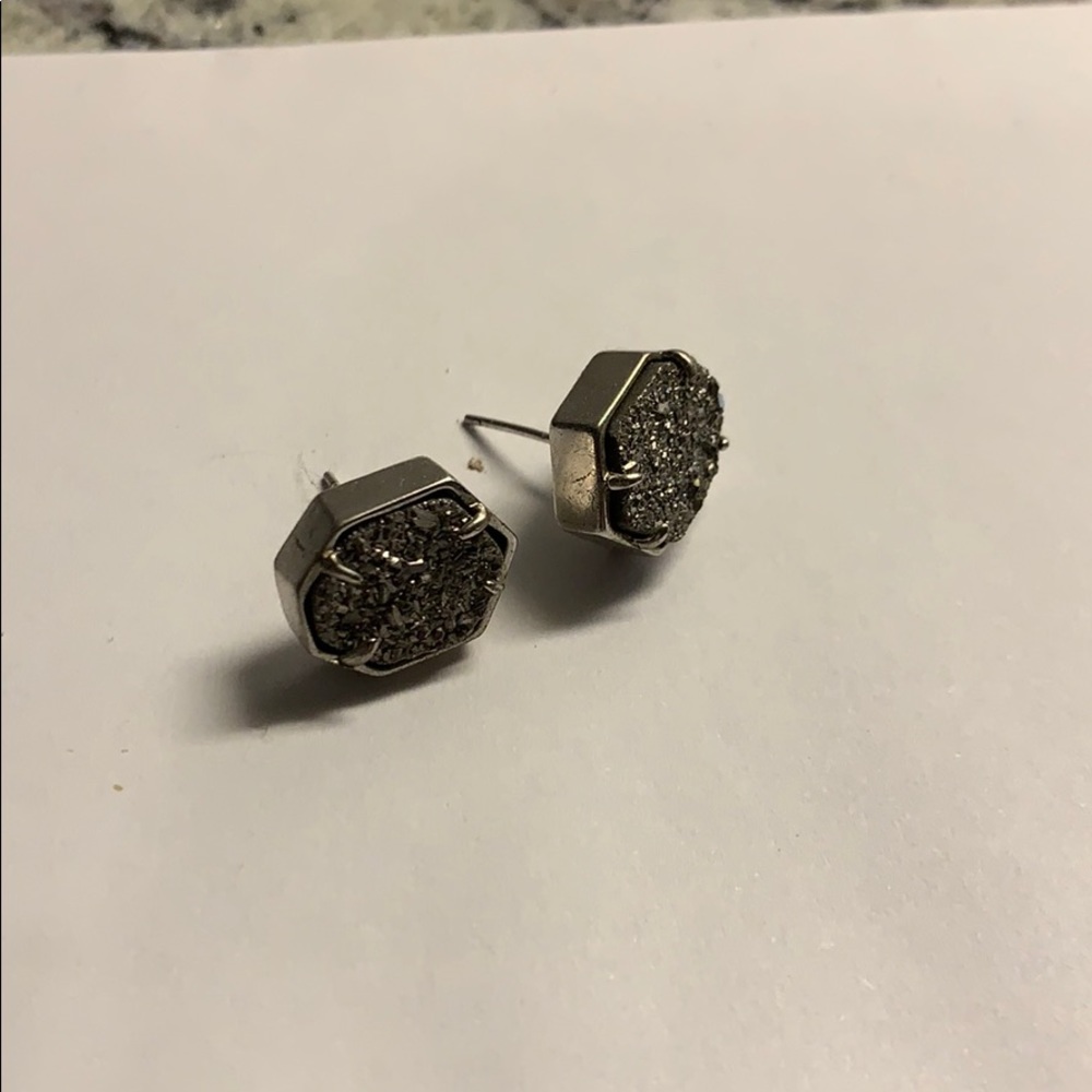 Kendra Scott silver druzy studs